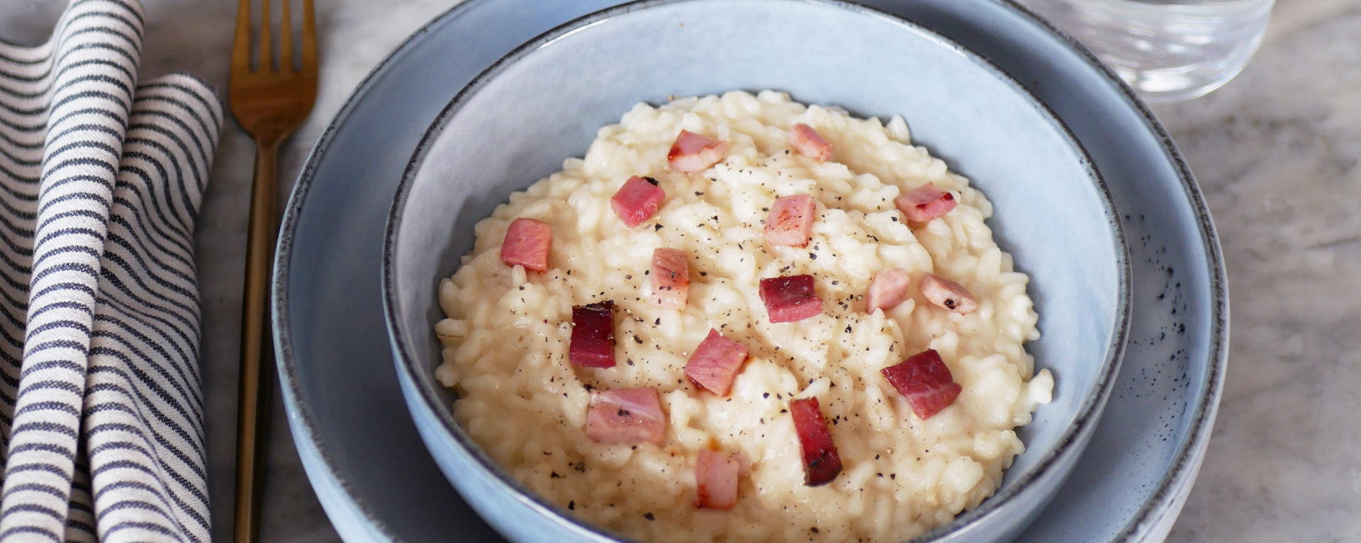 Risotto with creamy cheese